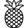 菠萝 线条 图标