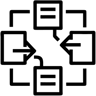 data transfer line icon