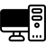 desktop computer duotone icon