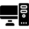 desktop computer filled icon
