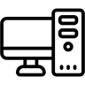 desktop computer line icon