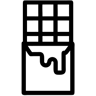 chocolate bar line icon