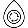 Wasserkreislauf linie Icon