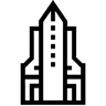 摩天大楼 线条 图标