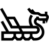 dragon boat line icon