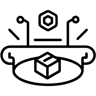 holographic display line icon