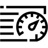 عداد السرعة خط أيقونة