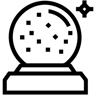crystal ball line icon
