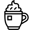 whipped coffee line icon