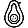 牛油果 线条 图标