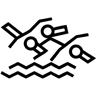 swimming line icon