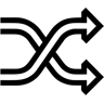 shuffle line icon