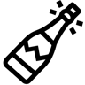 şampanya çizgi simge