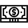dollar line icon