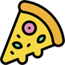 pizza çizgisel renk simge