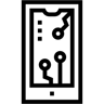 smartphone circuit line icon