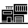 modern house filled icon
