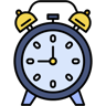 jam alarm warna linear ikon