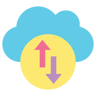 المزامنة السحابية flat أيقونة