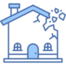 housing collapse two-color icon