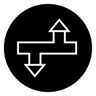 Vorwärts-Rückwärts-Pfeile gefüllt Icon