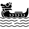 dragon boat filled icon