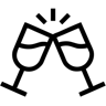 干杯 线条 图标