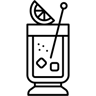 cocktail line icon