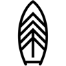 冲浪板 线条 图标