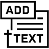 añadir texto línea icono