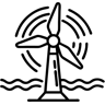 wind turbine line icon