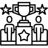 trophy line icon
