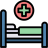 hospital bed lineal color icon