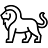 lion line icon
