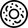 ciambella linea icona
