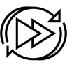 Schneller Vorlauf linie Icon