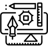 Designprozess linie Icon