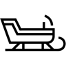 sleigh line icon