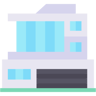 modernes Haus flach Icon