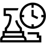 chess clock line icon