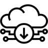 cloud download line icon
