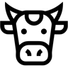 奶牛 线条 图标