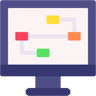 business network flat icon