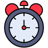 jam alarm warna linear ikon