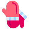 winter gloves flat icon