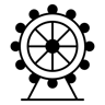 摩天轮 双色调 图标