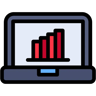 business chart lineal color icon