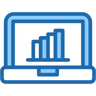 business chart two color icon