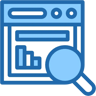 data analysis two color icon