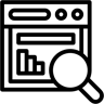 data analysis line icon